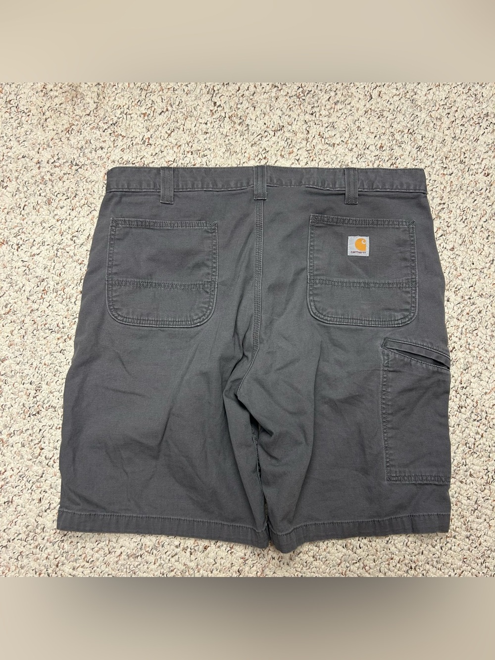 Carhartt Shorts Gray Rugged Flex Relaxed Fit Workwear Utility Canvas 40x10